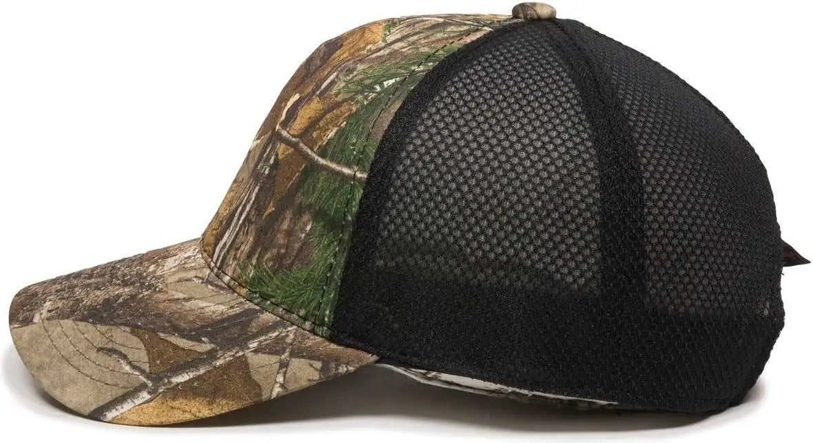 OC Sports PFC-150M Adjustable Mesh Back Cap - Realtree Xtra Black - Realtree Black / Adult
