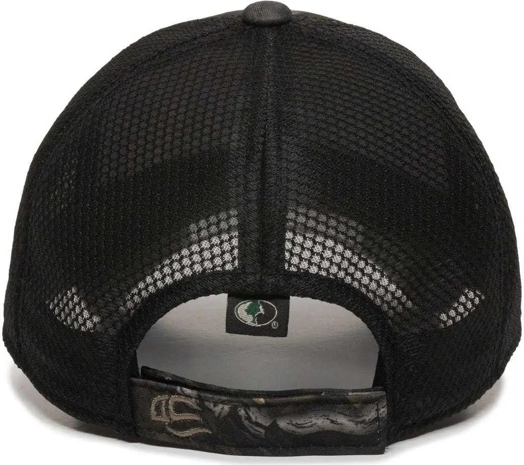 OC Sports PFC150M Performance Camo Mesh-Back Cap - Mossy Oak Break-Up Eclipse Black - Mossy Oak Black / 6 7/8’’ - 7