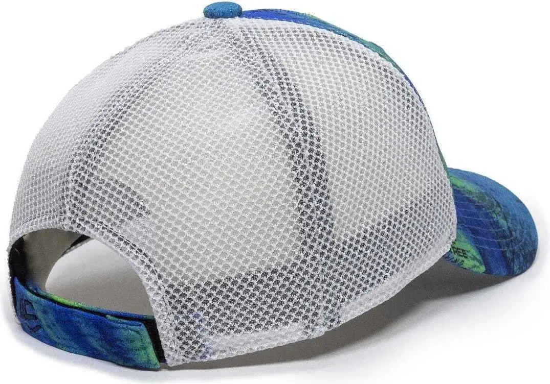 OC Sports PFC150M Performance Camo Mesh-Back Cap - Realtree Splash/ White - Realtree White / 6 7/8’’ - 7 1/2’’