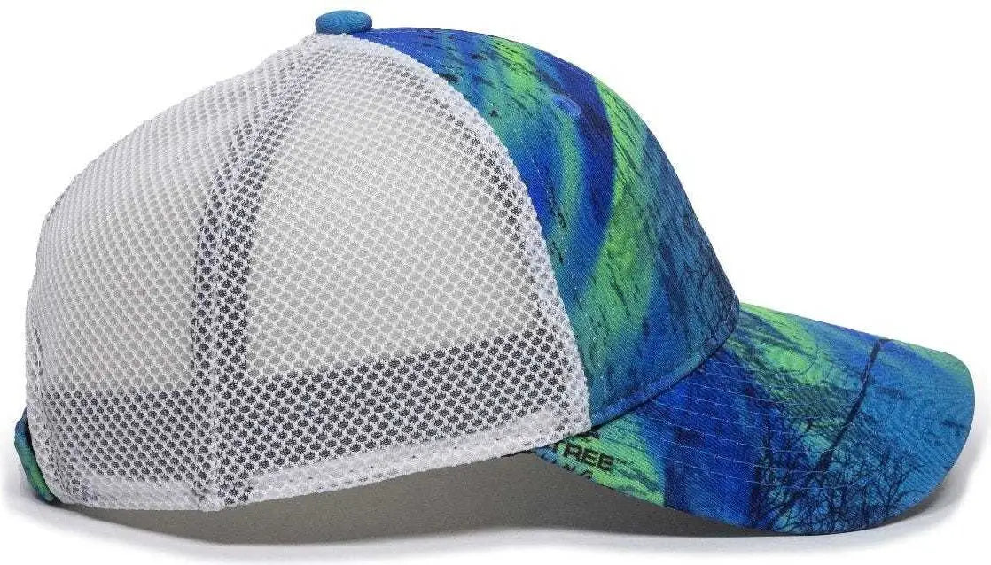 OC Sports PFC150M Performance Camo Mesh-Back Cap - Realtree Splash/ White - Realtree White / 6 7/8’’ - 7 1/2’’
