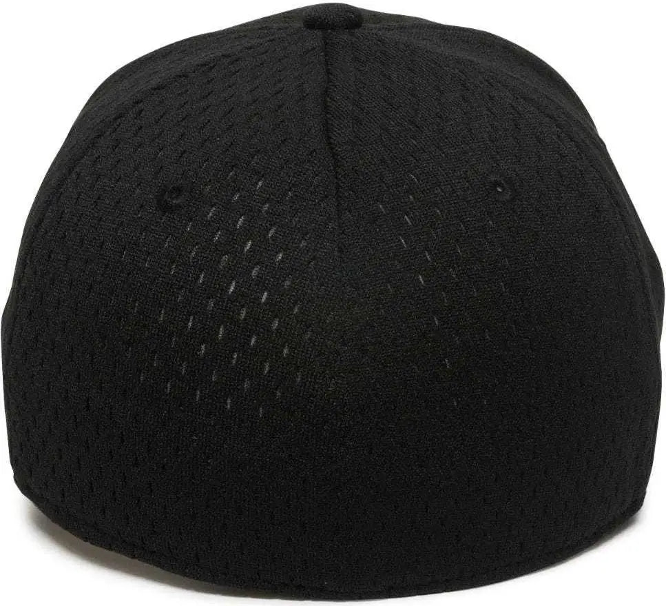 OC Sports PFX-120 Proflex Stretch Fit Mesh Baseball Cap - Black