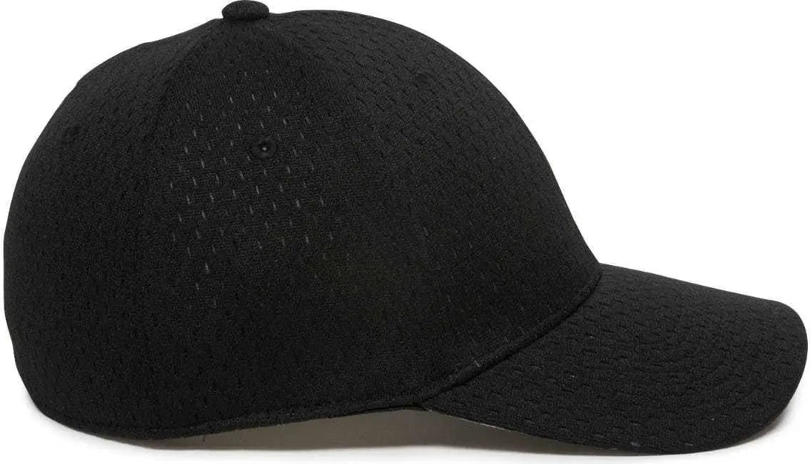 OC Sports PFX-120 Proflex Stretch Fit Mesh Baseball Cap - Black