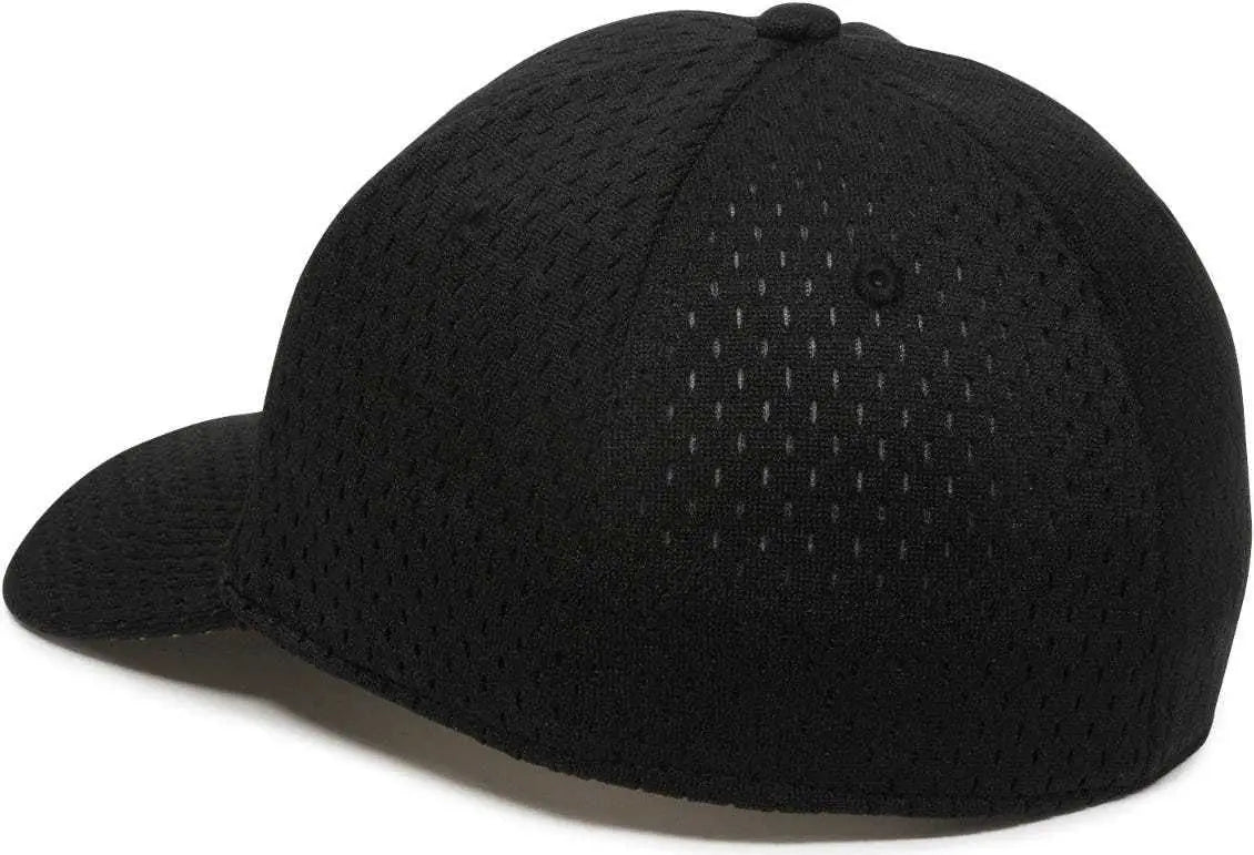 OC Sports PFX-120 Proflex Stretch Fit Mesh Baseball Cap - Black