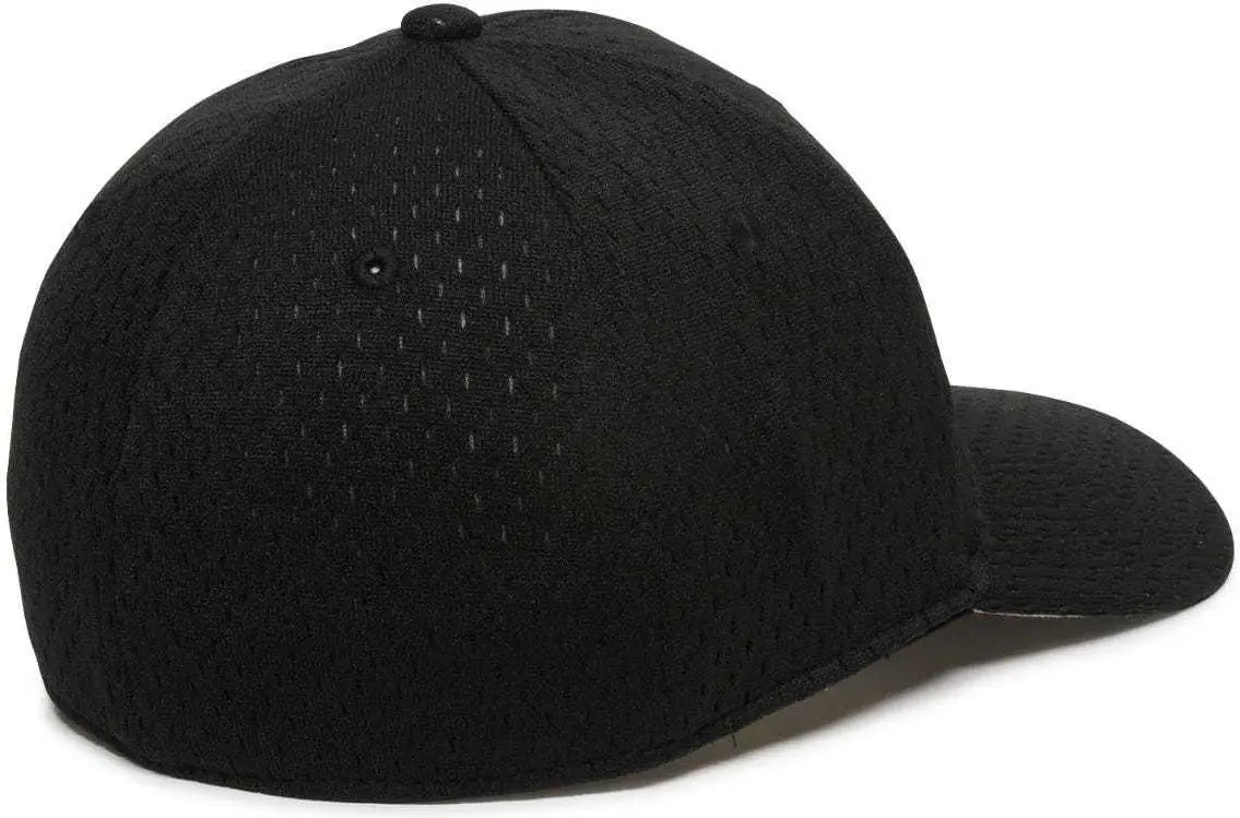 OC Sports PFX-120 Proflex Stretch Fit Mesh Baseball Cap - Black