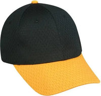 OC Sports PFX-120 Proflex Stretch Fit Mesh Baseball Cap - Black Gold - Black Gold / 7 1/4’’ - 7 5/8’’