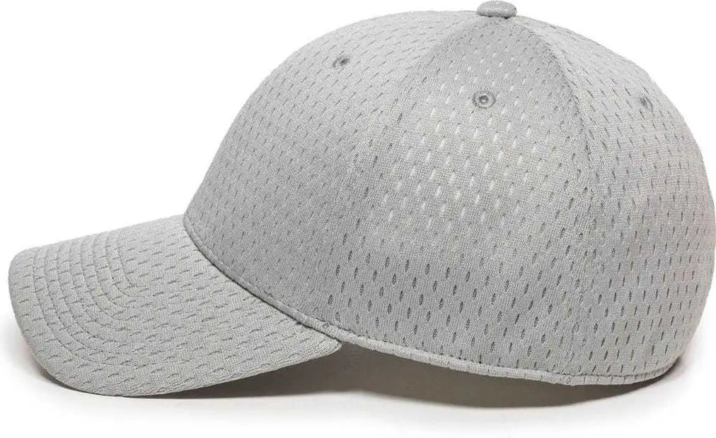 OC Sports PFX-120 Proflex Stretch Fit Mesh Baseball Cap - Light Gray