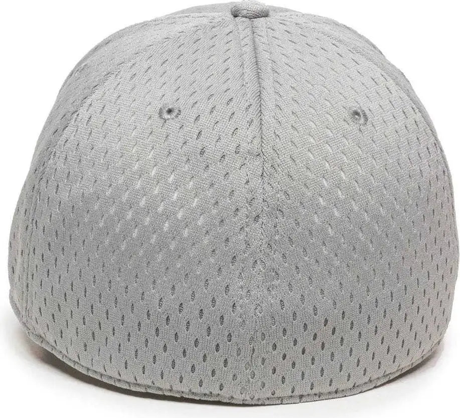 OC Sports PFX-120 Proflex Stretch Fit Mesh Baseball Cap - Light Gray