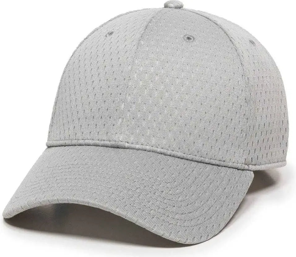 OC Sports PFX-120 Proflex Stretch Fit Mesh Baseball Cap - Light Gray
