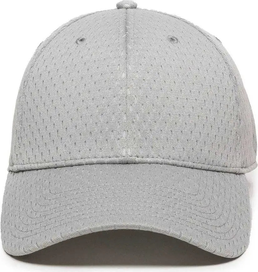 OC Sports PFX-120 Proflex Stretch Fit Mesh Baseball Cap - Light Gray