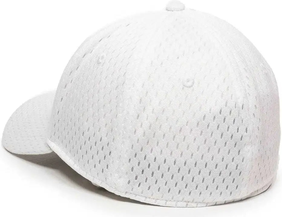 OC Sports PFX-120 Proflex Stretch Fit Mesh Baseball Cap - White