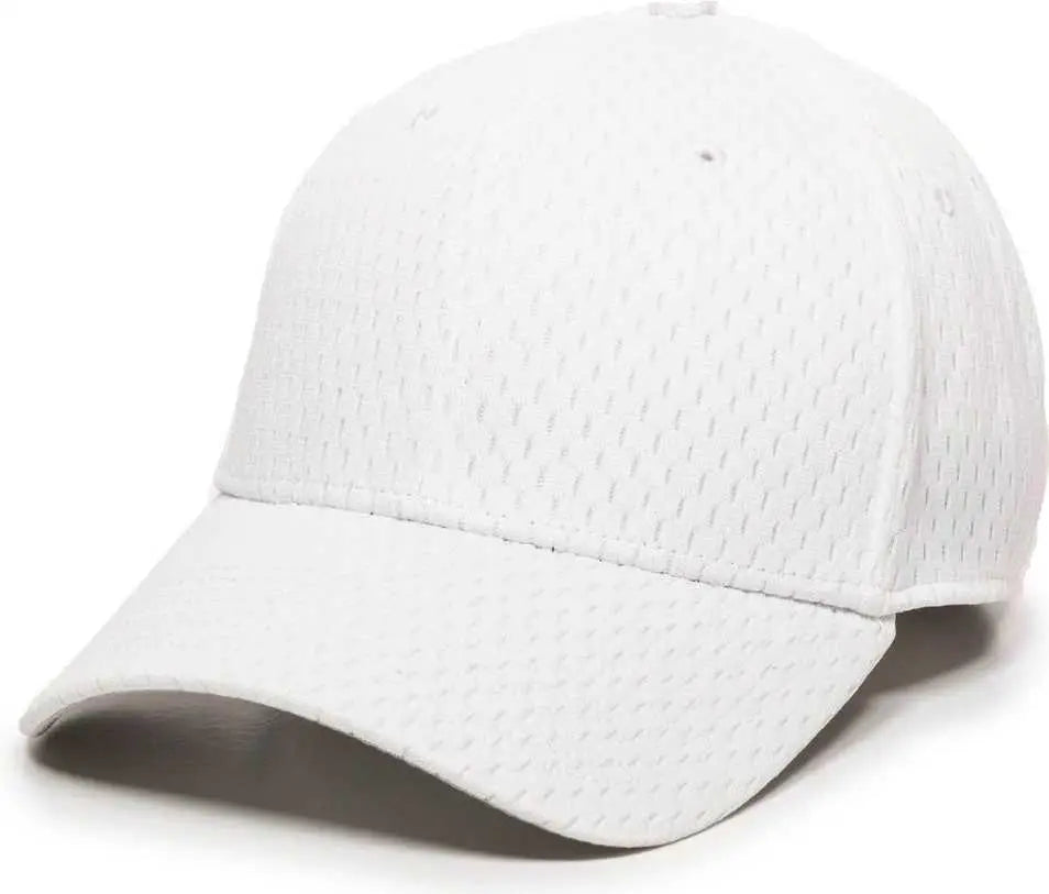 OC Sports PFX-120 Proflex Stretch Fit Mesh Baseball Cap - White