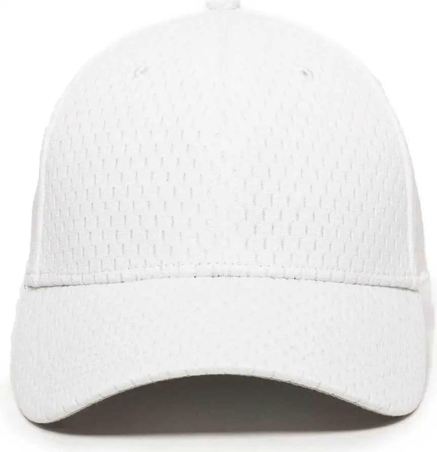 OC Sports PFX-120 Proflex Stretch Fit Mesh Baseball Cap - White
