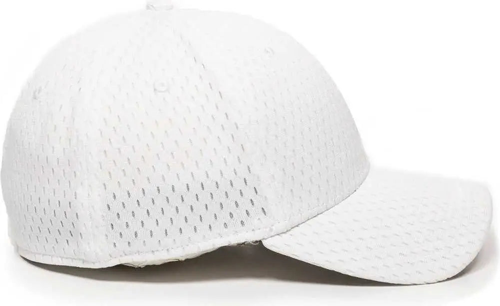 OC Sports PFX-120 Proflex Stretch Fit Mesh Baseball Cap - White