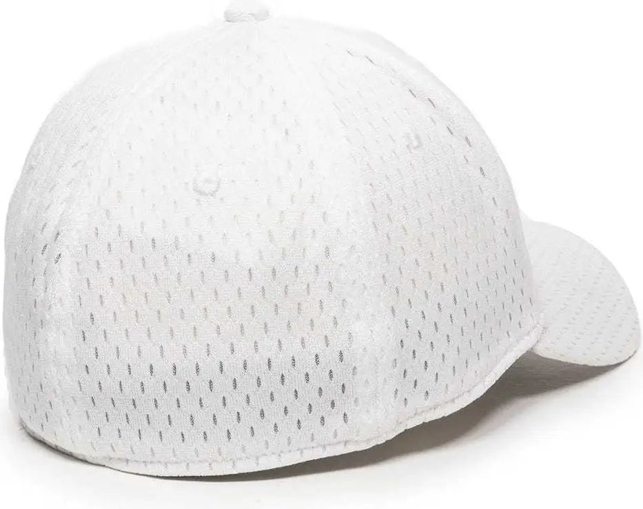OC Sports PFX-120 Proflex Stretch Fit Mesh Baseball Cap - White