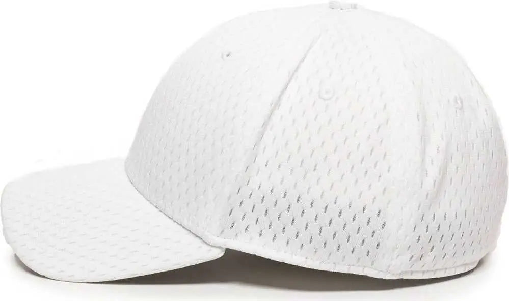 OC Sports PFX-120 Proflex Stretch Fit Mesh Baseball Cap - White