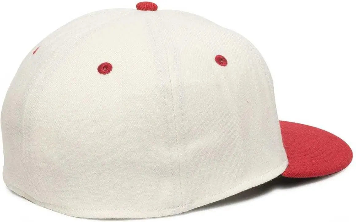 OC Sports PFX-450 Proflex Premium Wool Blend Q3 Cap - Ivory Red