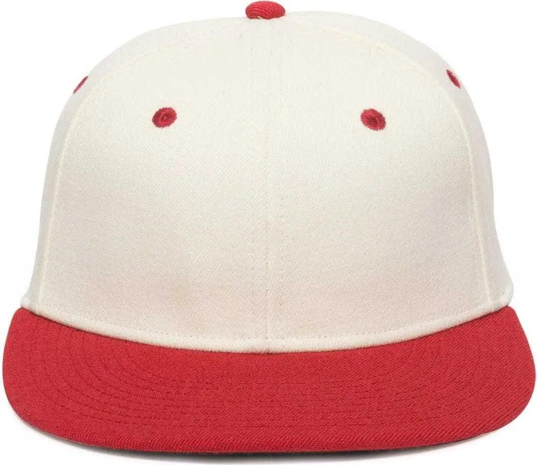 OC Sports PFX-450 Proflex Premium Wool Blend Q3 Cap - Ivory Red