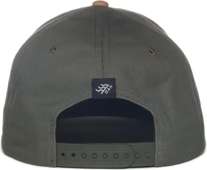 OC Sports PINNACLE Banner and Oak Cotton Twill Cap -Olive Khaki - Khaki / OSFM