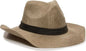 OC Sports PLS-103 Structured Cowboy Hat - Khaki Dark Brown - Khaki Brown / One Size Fits Most