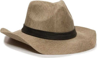 OC Sports PLS-103 Structured Cowboy Hat - Khaki Dark Brown - Khaki Brown / One Size Fits Most