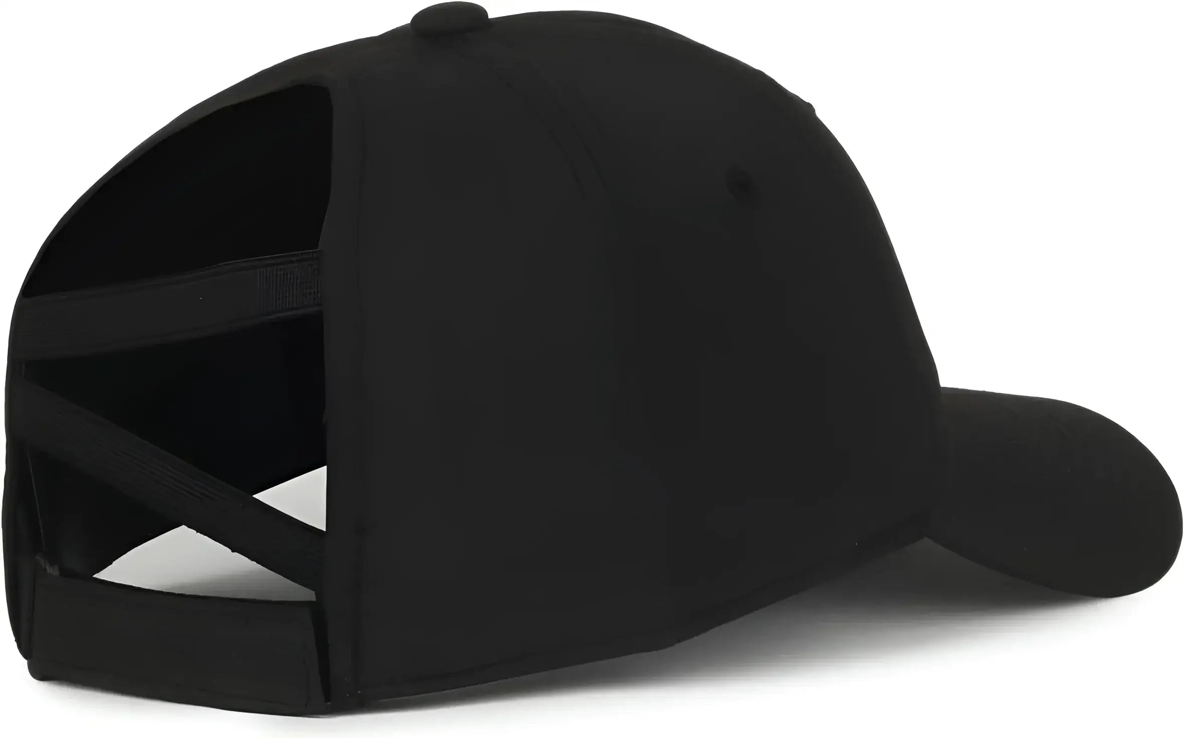 OC Sports PNY-900U Ladies Performance Ponytail Cap - Black - Black / Ladies