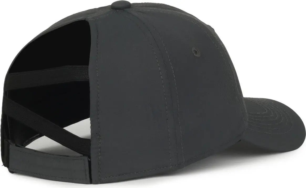 OC Sports PNY-900U Ladies Performance Ponytail Cap - Graphite - Dark Gray / Ladies