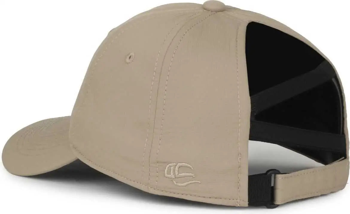 OC Sports PNY-900U Ladies Performance Ponytail Cap - Khaki - Khaki / Ladies