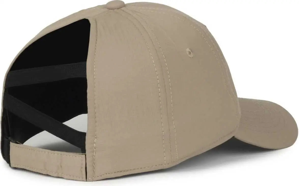 OC Sports PNY-900U Ladies Performance Ponytail Cap - Khaki - Khaki / Ladies