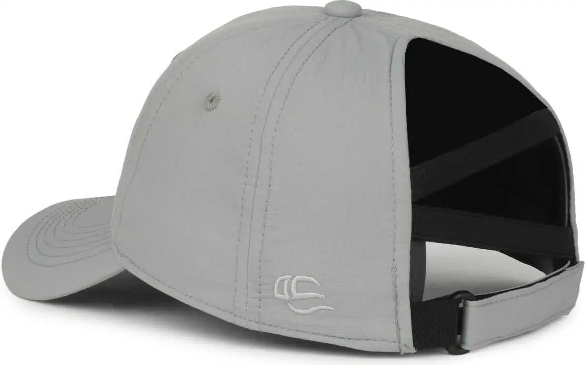 OC Sports PNY-900U Ladies Performance Ponytail Cap - Light Gray - Gray / Ladies