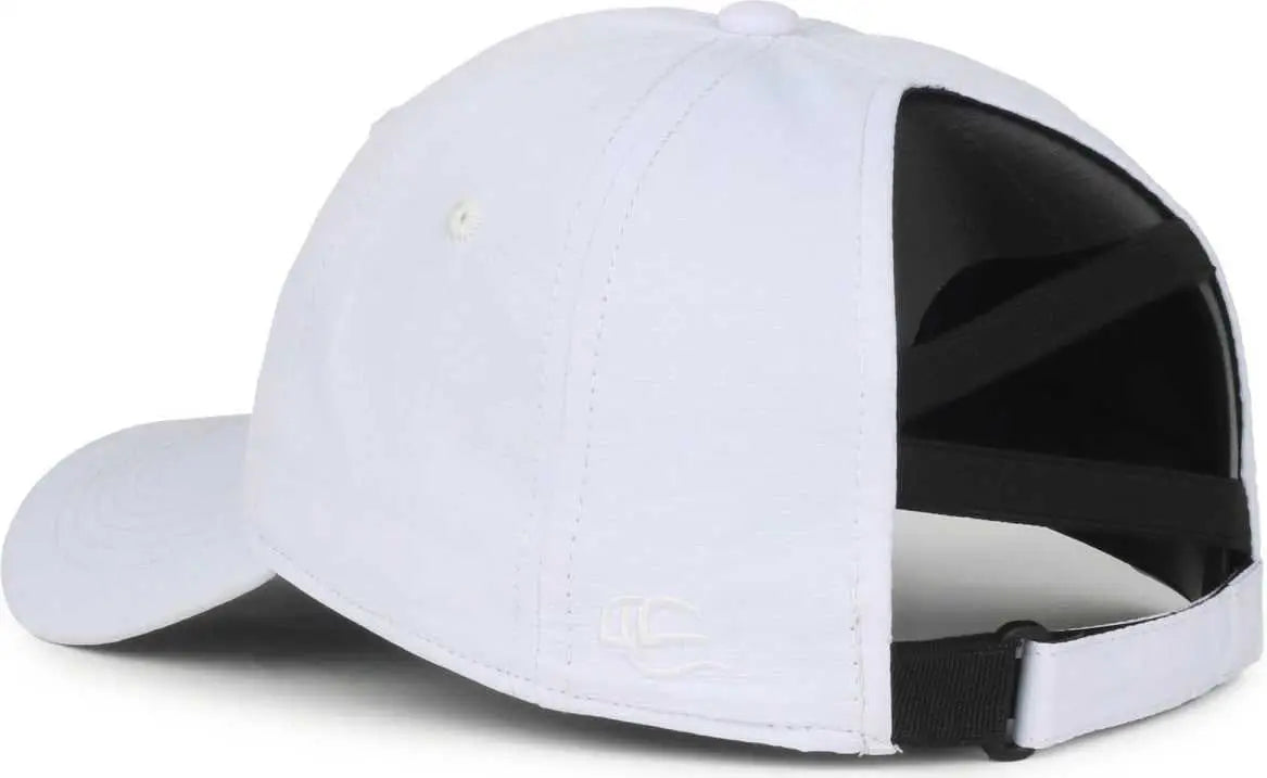 OC Sports PNY-900U Ladies Performance Ponytail Cap - White - White / Ladies