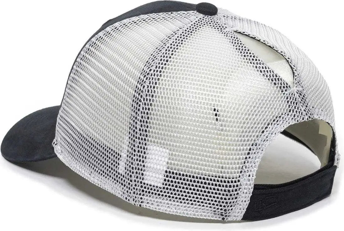 OC Sports PNY100M Ponytail Mesh-Back Cap - Black/ White - Black White / 6 7/8’’ - 7 1/2’’