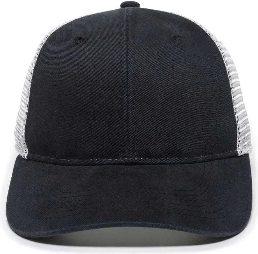 OC Sports PNY100M Ponytail Mesh-Back Cap - Black/ White - Black White / 6 7/8’’ - 7 1/2’’