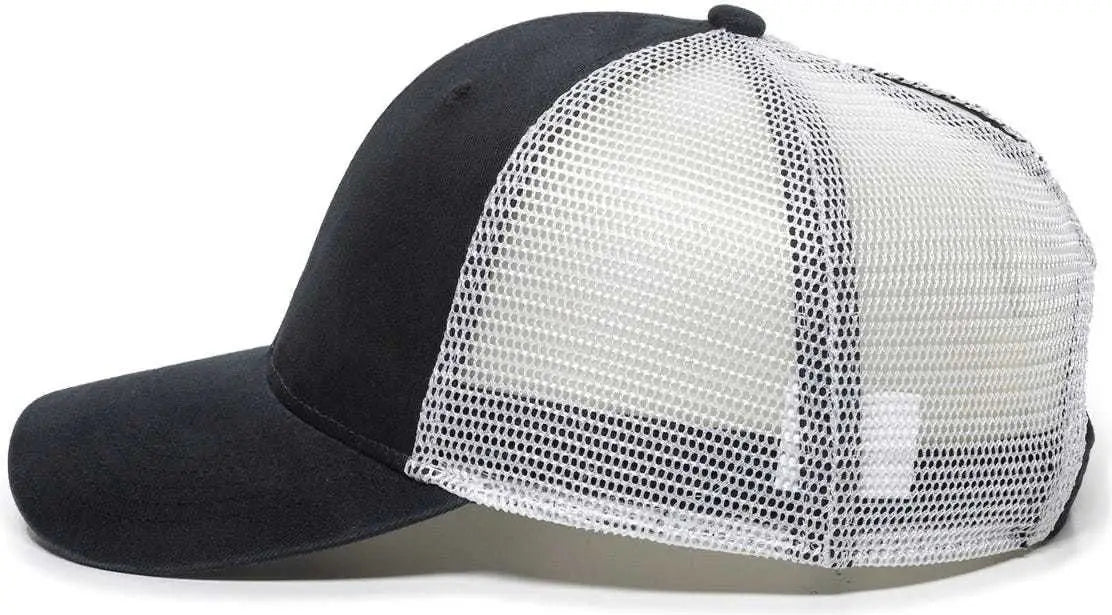 OC Sports PNY100M Ponytail Mesh-Back Cap - Black/ White - Black White / 6 7/8’’ - 7 1/2’’