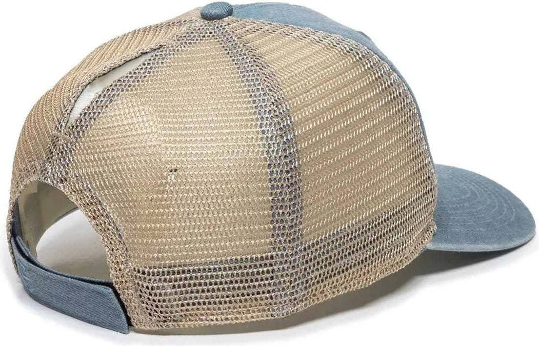 OC Sports PNY100M Ponytail Mesh-Back Cap - Coastal Blue/ Tea - Coastal Blue Ivory / 6 7/8’’ - 7 1/2’’