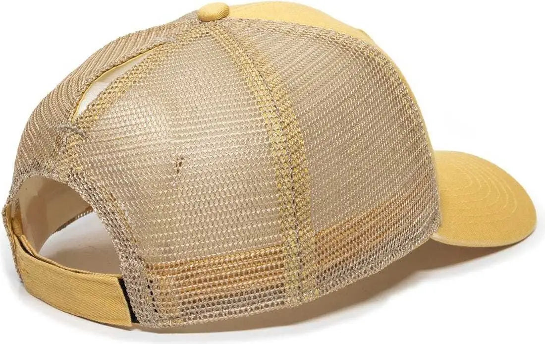 OC Sports PNY100M Ponytail Mesh-Back Cap - Dusty Yellow/ Tea - Yellow Ivory / 6 7/8’’ - 7 1/2’’