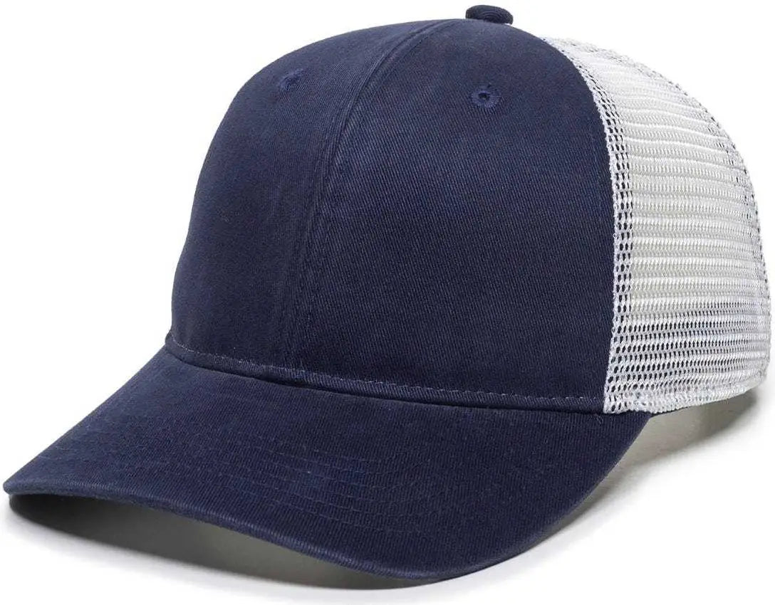OC Sports PNY100M Ponytail Mesh-Back Cap - Navy/ White - Navy White / 6 7/8’’ - 7 1/2’’