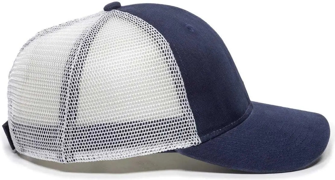 OC Sports PNY100M Ponytail Mesh-Back Cap - Navy/ White - Navy White / 6 7/8’’ - 7 1/2’’