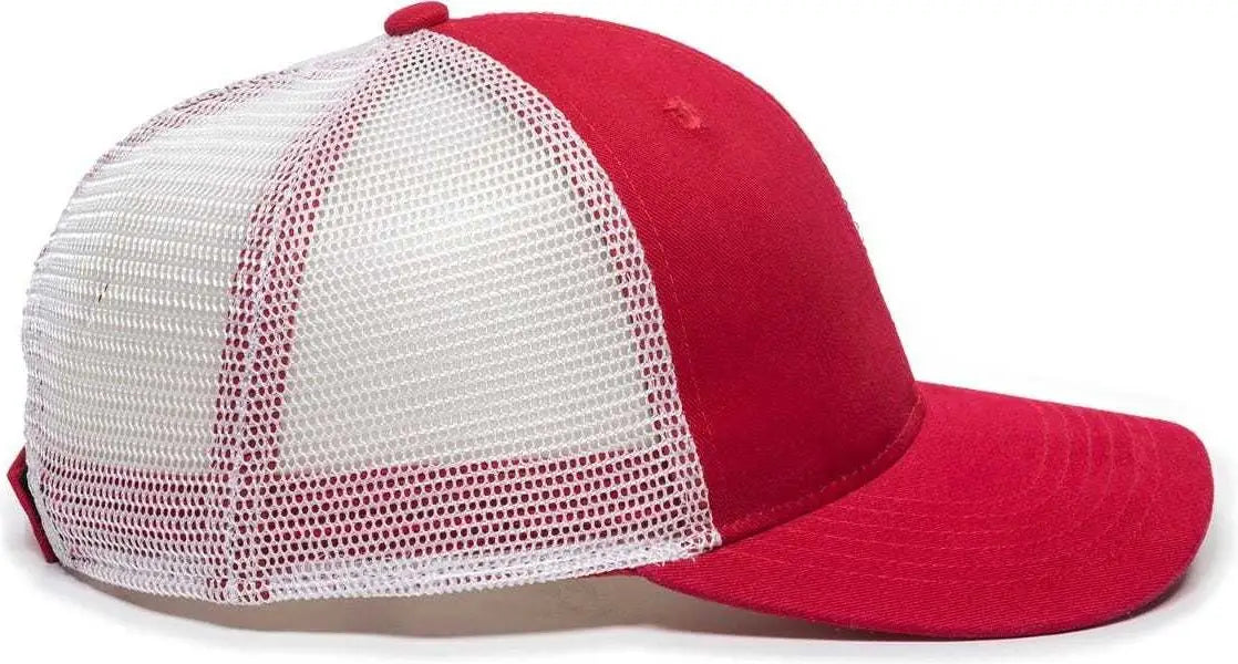 OC Sports PNY100M Ponytail Mesh-Back Cap - Red/ White - Red White / 6 7/8’’ - 7 1/2’’