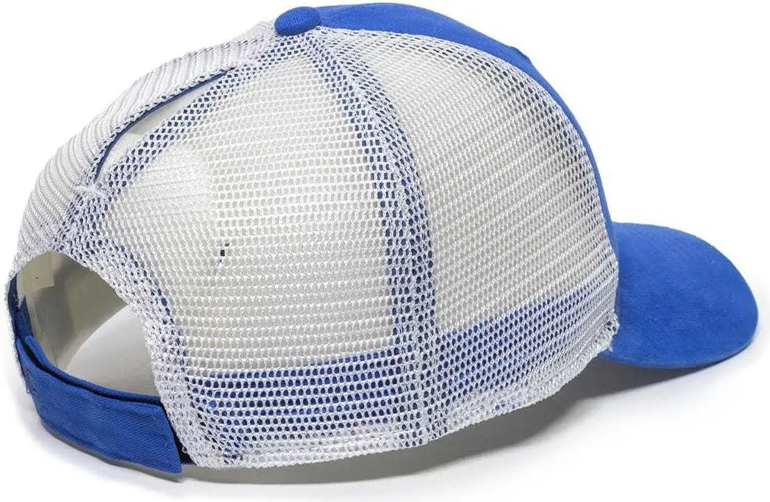 OC Sports PNY100M Ponytail Mesh-Back Cap - Royal/ White - Royal White / 6 7/8’’ - 7 1/2’’