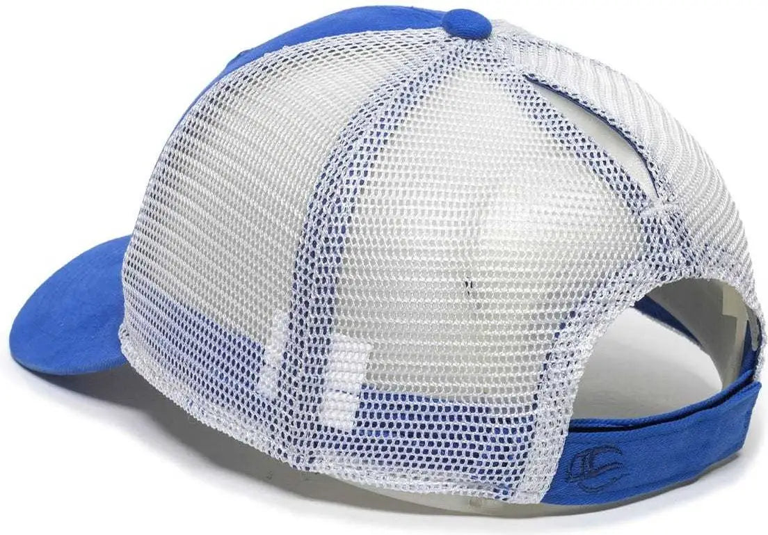 OC Sports PNY100M Ponytail Mesh-Back Cap - Royal/ White - Royal White / 6 7/8’’ - 7 1/2’’
