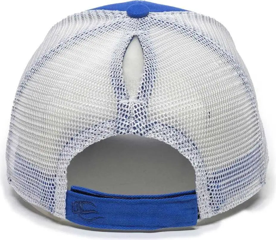 OC Sports PNY100M Ponytail Mesh-Back Cap - Royal/ White - Royal White / 6 7/8’’ - 7 1/2’’