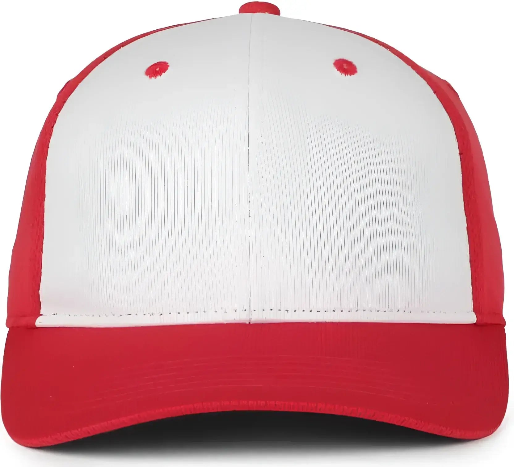 OC Sports PTM-850 Polyester Crown Cap - White Red Red