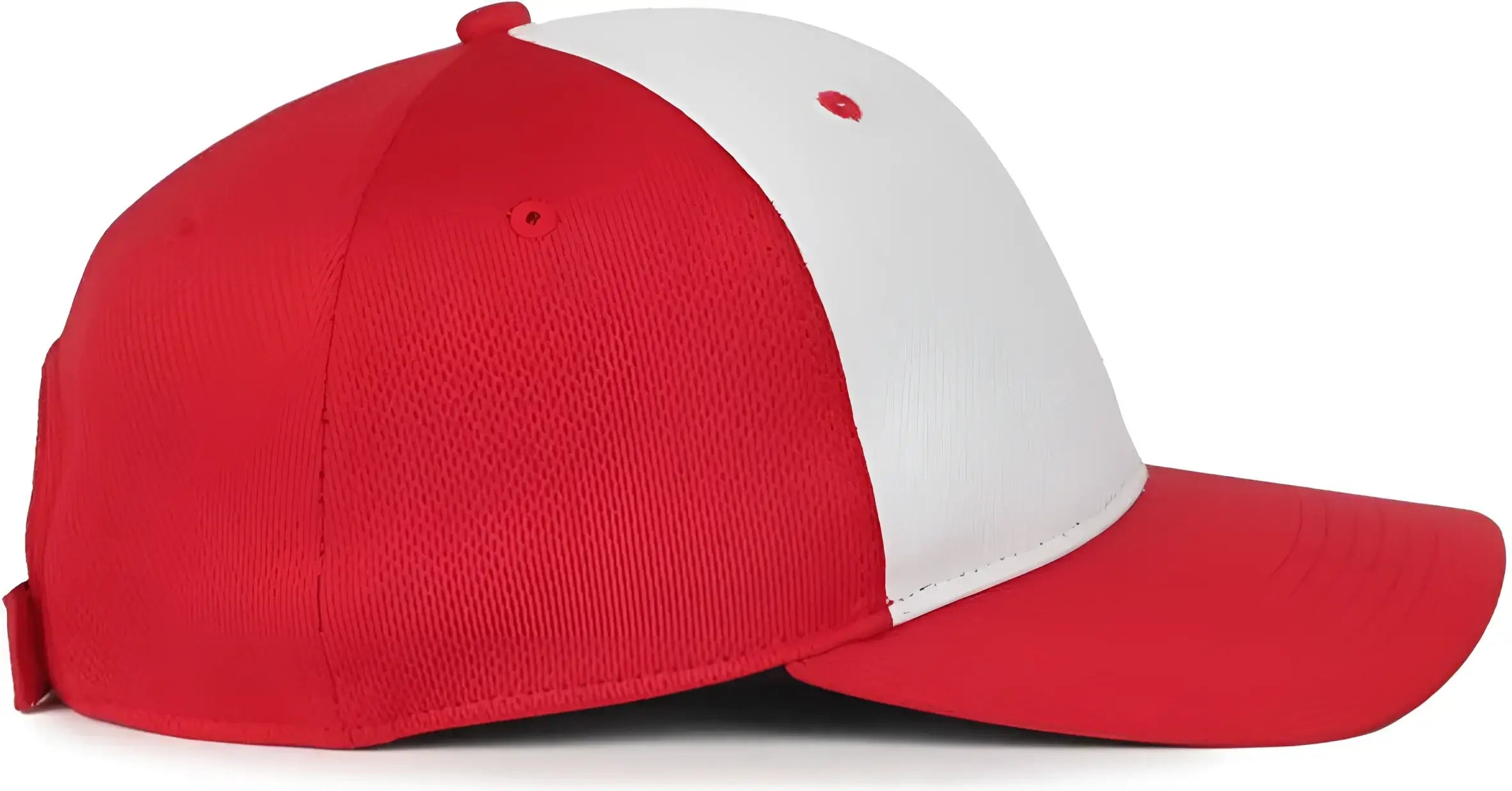 OC Sports PTM-850 Polyester Crown Cap - White Red Red