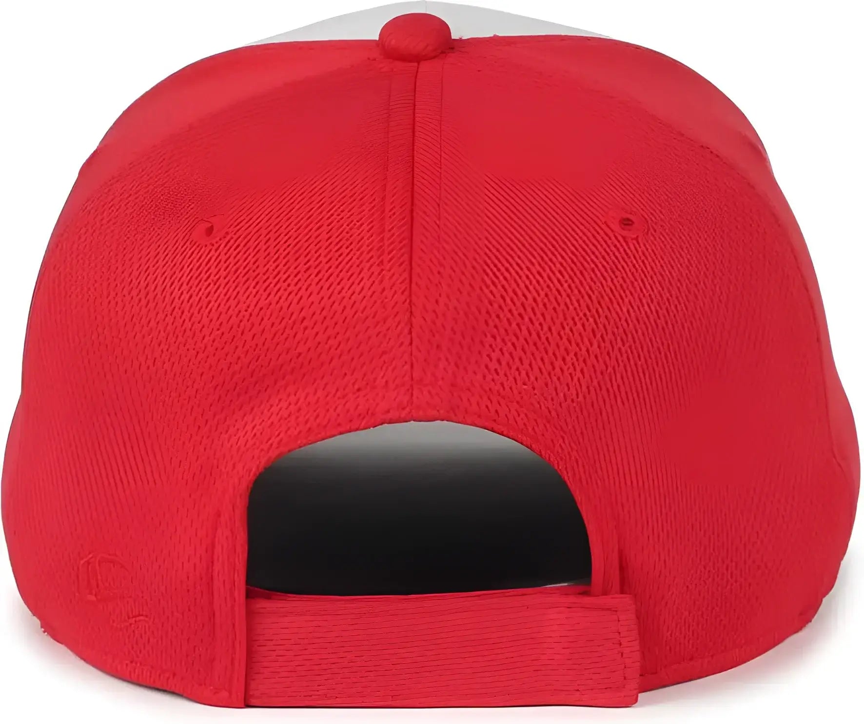OC Sports PTM-850 Polyester Crown Cap - White Red Red