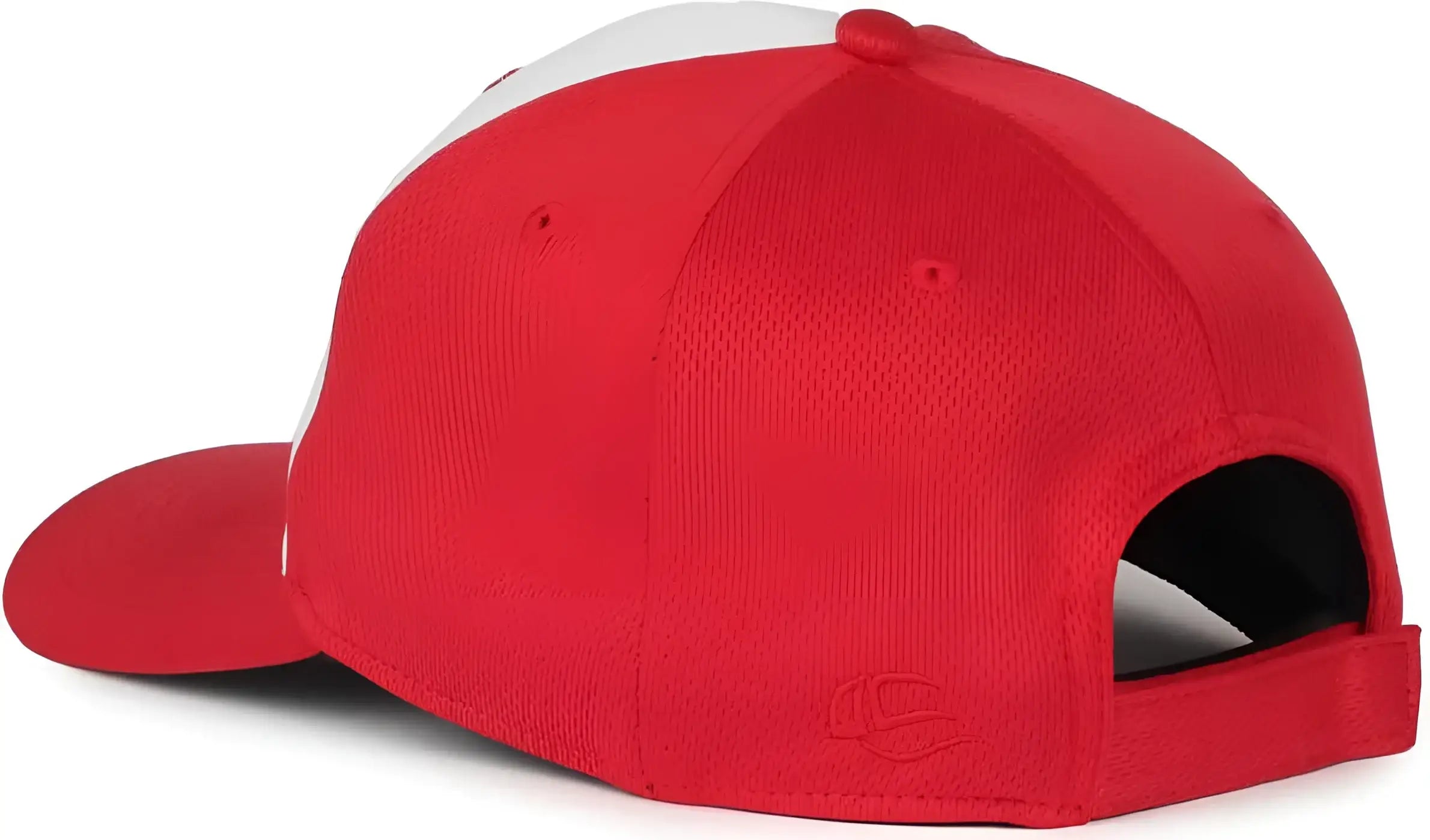 OC Sports PTM-850 Polyester Crown Cap - White Red Red