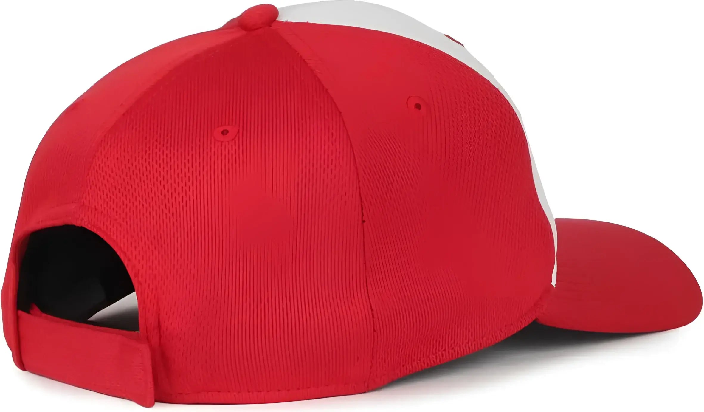 OC Sports PTM-850 Polyester Crown Cap - White Red Red