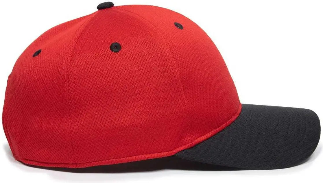 OC Sports PTM50 ProTech Mesh Cap - Red Black