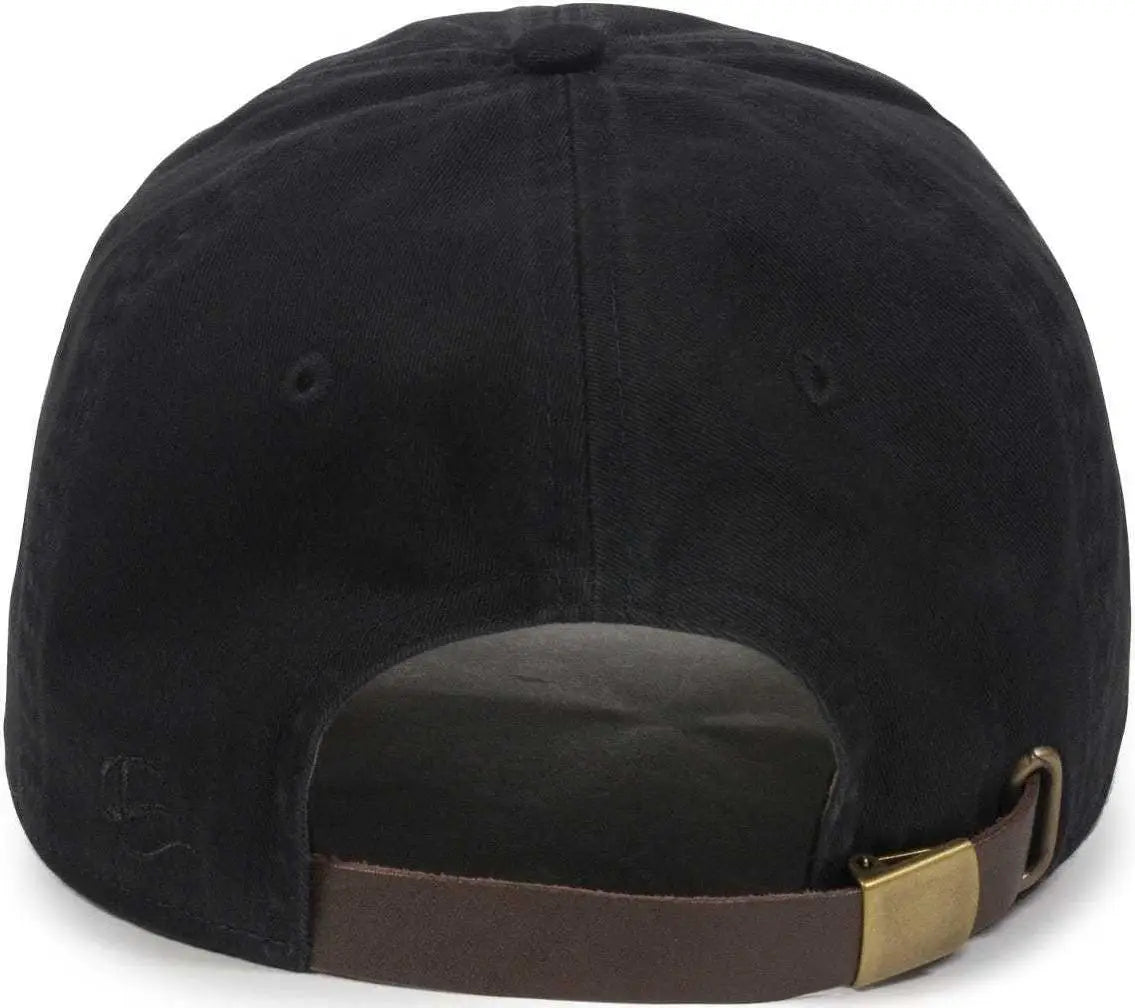 OC Sports PWT-100LTH Adjustable Cap - Black - Black / 6 7/8’’ - 7 1/2’’