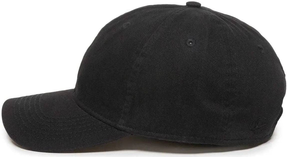 OC Sports PWT-100LTH Adjustable Cap - Black - Black / 6 7/8’’ - 7 1/2’’