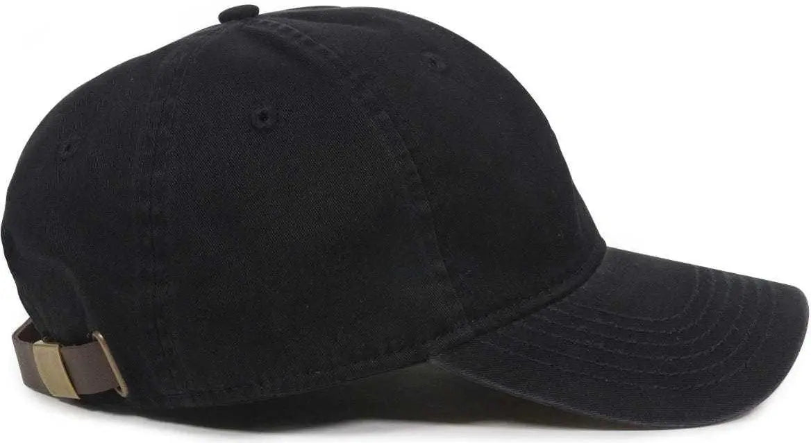 OC Sports PWT-100LTH Adjustable Cap - Black - Black / 6 7/8’’ - 7 1/2’’